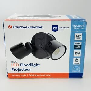 Lithonia Lighting LED floodlight Security Light 120v 4000k Contractor Select New